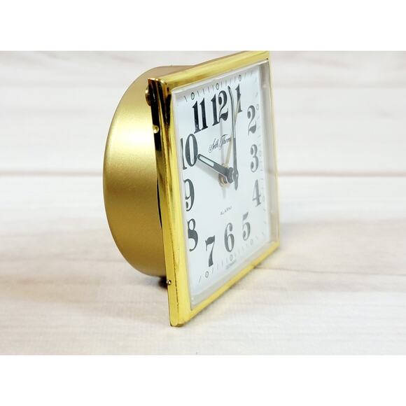 Vintage Seth Thomas Travel Alarm Clock Brown Case Germany READ - Picture 7 of 16